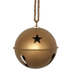 JINGLE BELL GOLD MATT 5.5" W/ ROPE HANGER