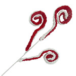 SPRAY SWIRL FABRIC 32" RED/WHITE CANY CANE
