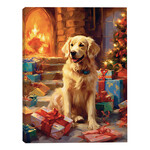 CANVAS 12"x16" LIGHT UP DOG 5PCS LED+6/18TIMER