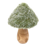 MUSHROOM TABLE DECOR MOSS GREEN 5.5" FABRIC