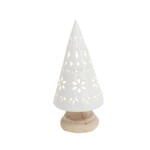 LED White Tree w/wood