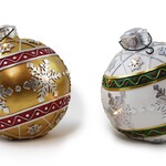 White / Gold Snowflake LED Ornament  - 2 Asst.
