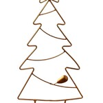 20" Metal Tree On Stake Gold