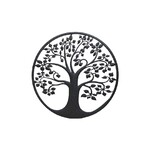 Tree of Life Circle Black