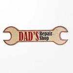 Dad's Repair Shop Wrench Tin Sign