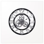 Gears and Numbers Wall Clock Small
