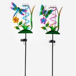 Solar Insect Rain Gauge Stake, 2 Asst.