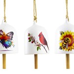 Ceramic Bell  3 Asst.  Butterfly/ Bee / Cardinal