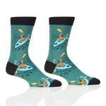 Yo & Co Men's Crew Sock w/ kayaking