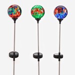 Glass Ball Solar Stake, 3 Asst.
