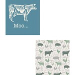 Reusable Dish Cloth, Cow, Set of 2