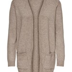 ONLY Long Sleeve Open Cardigan Knit Beige - XLarge