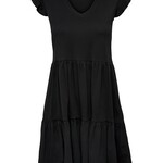 ONLY Cap Sleeve Frill Dress Black - Small