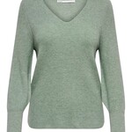 ONLY Long Sleeve V-Neck Cuff Knit Chinois Green - Small