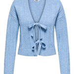 ONLY Long Sleeve String Cardigan Knit Blue - Medium