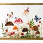 Wood/Metal Mushroom/Butterfly Wall art