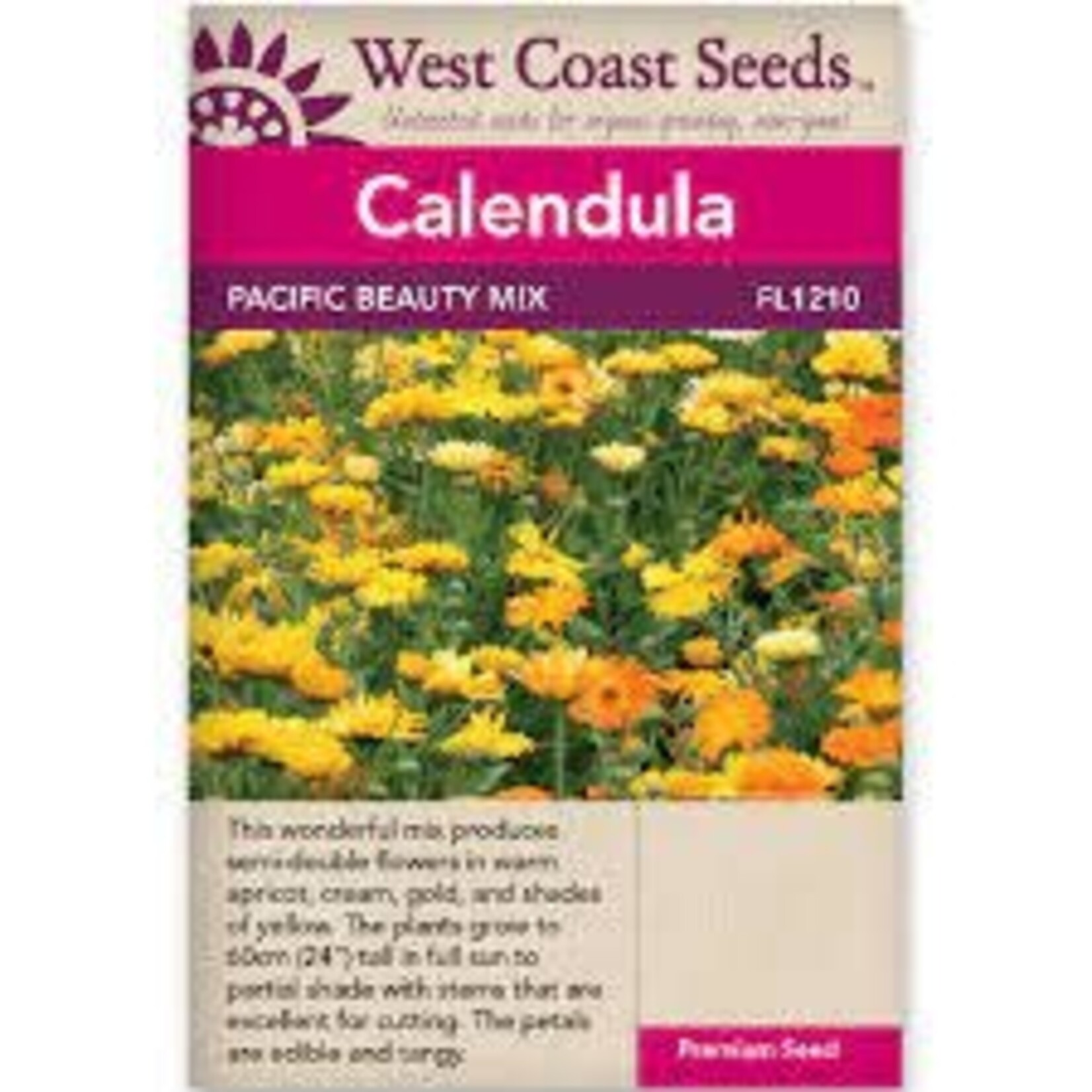 West Coast Seeds Calendula - Pacific Beauty Mix
