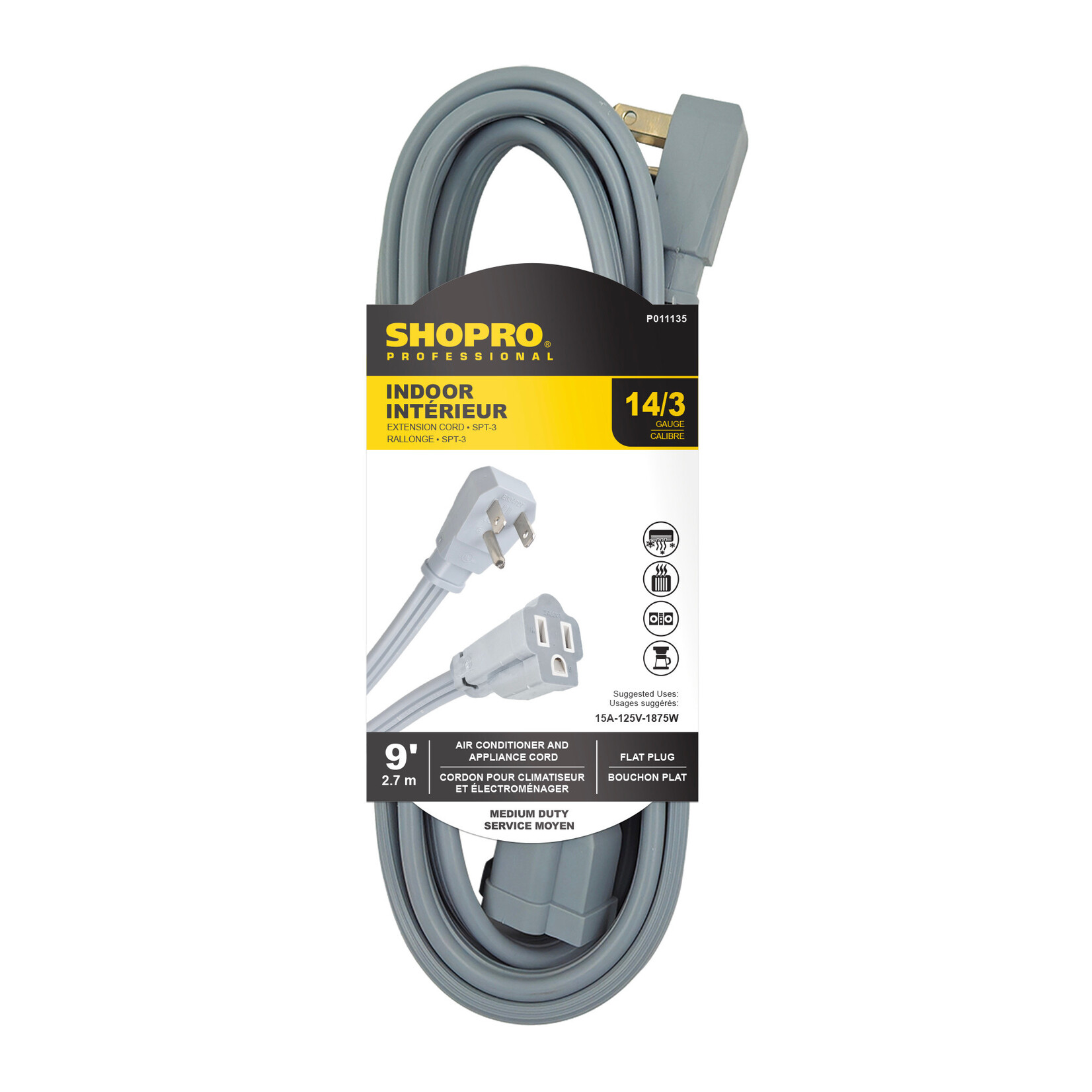 9' Air Conditioner & Appliance Cord