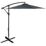 10' Deluxe Offset Umbrella -  Slate Grey (Alum)