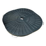 4 PC Offset Resin Umbrella Stand - Black