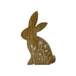 Wooden Floral Bunny Sm