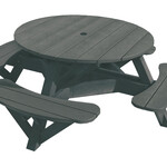 CR Plastics CRP T50 Round Picnic Table 51" Slate Grey