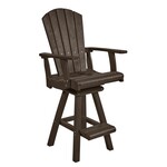 CR Plastics CRP C25 Swivel Pub Arm Chair Chocolate