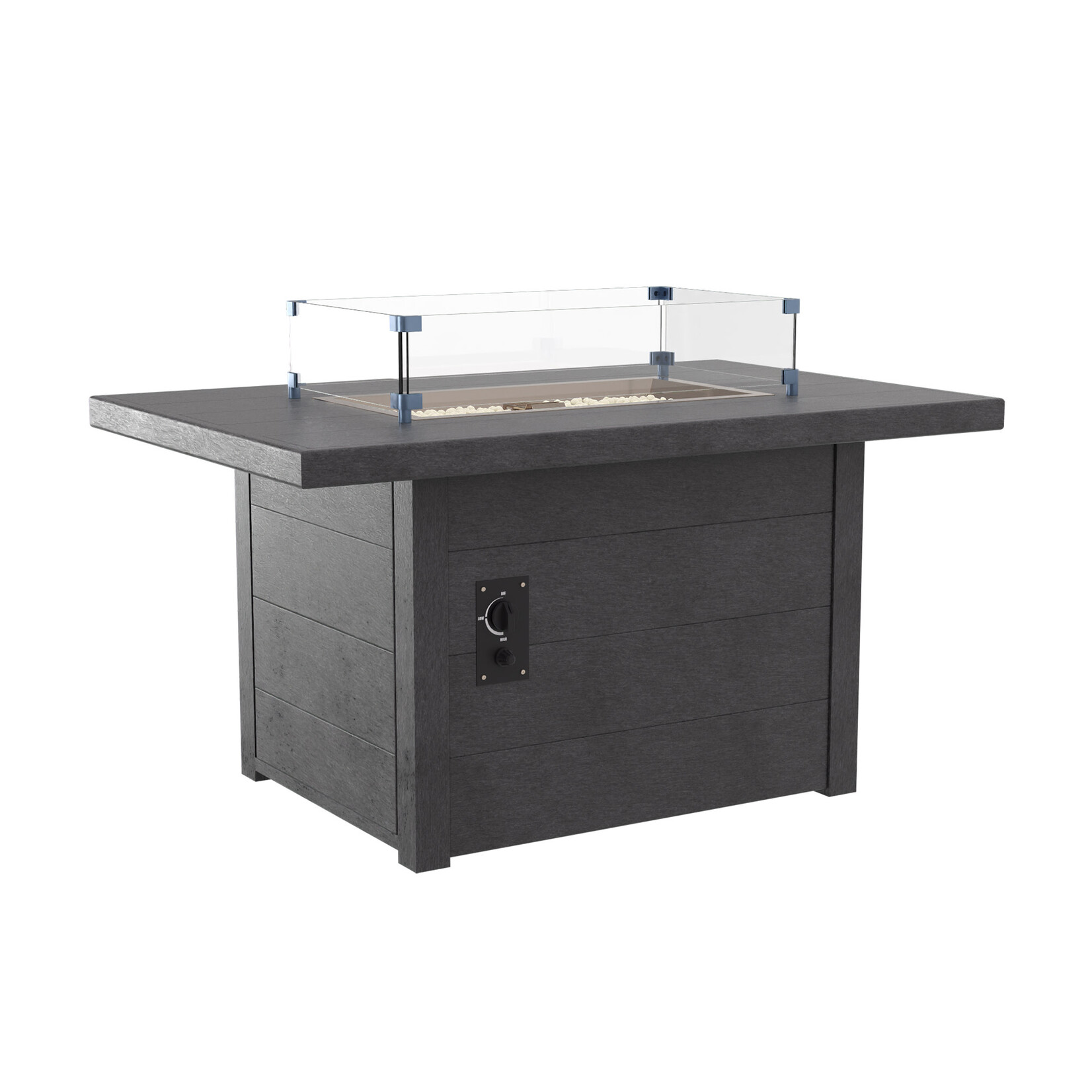 CR Plastics CRP FT01 Rectangular Fire Table - Slate Grey
