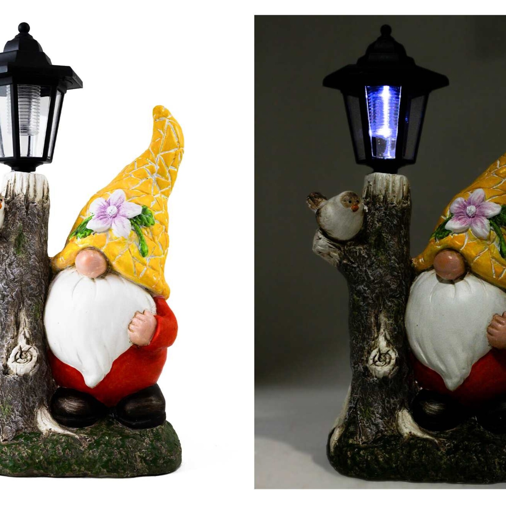 Gnome with Tree Solar Lantern