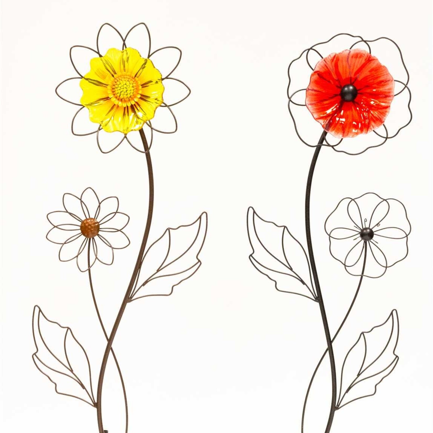 Red or Yellow Flower Stake