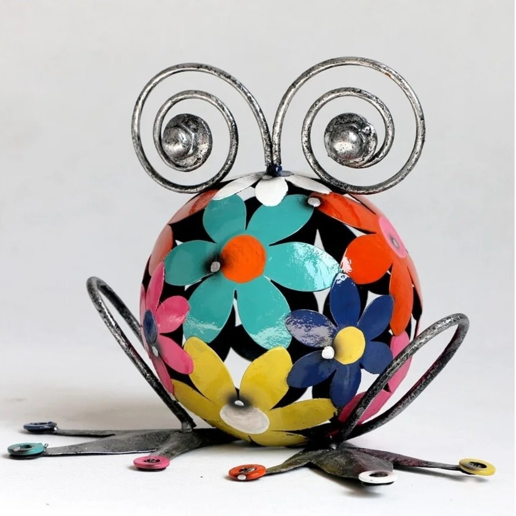 Metal Artsy Frog Garden Statuary