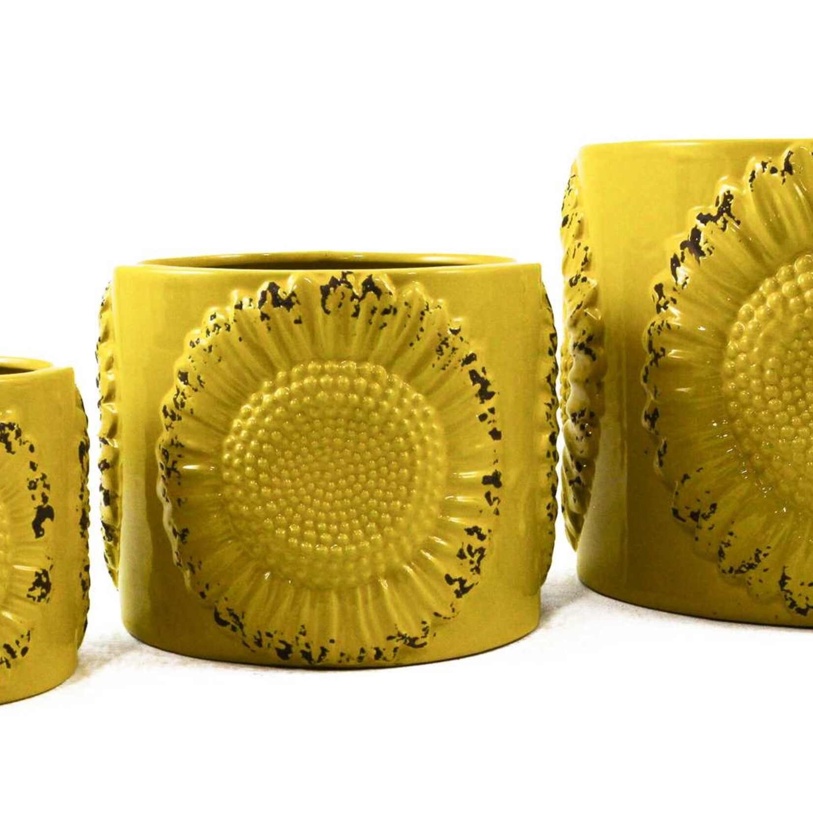 Yellow Sunflower Planter Pot - Small