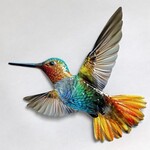 Metal Humming Bird Wall Art
