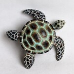 Metal Garden Statuary Turtle 10.43"L