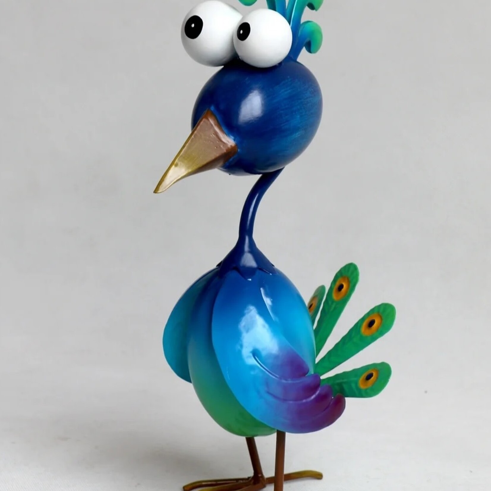 Garden Statuary  Metal  Peacock 13.4"H