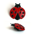 Garden Wall Art, Metal Ladybug (CLIP ON)