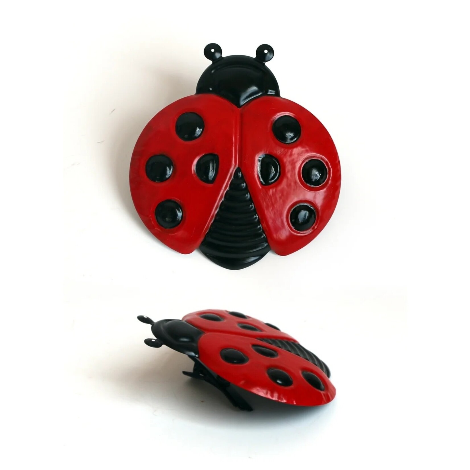 Garden Wall Art, Metal Ladybug (CLIP ON)