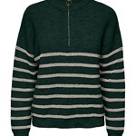 Long Sleeve 1/4 Zip Pullover Knit STONE MEL. Size: Small -  Large