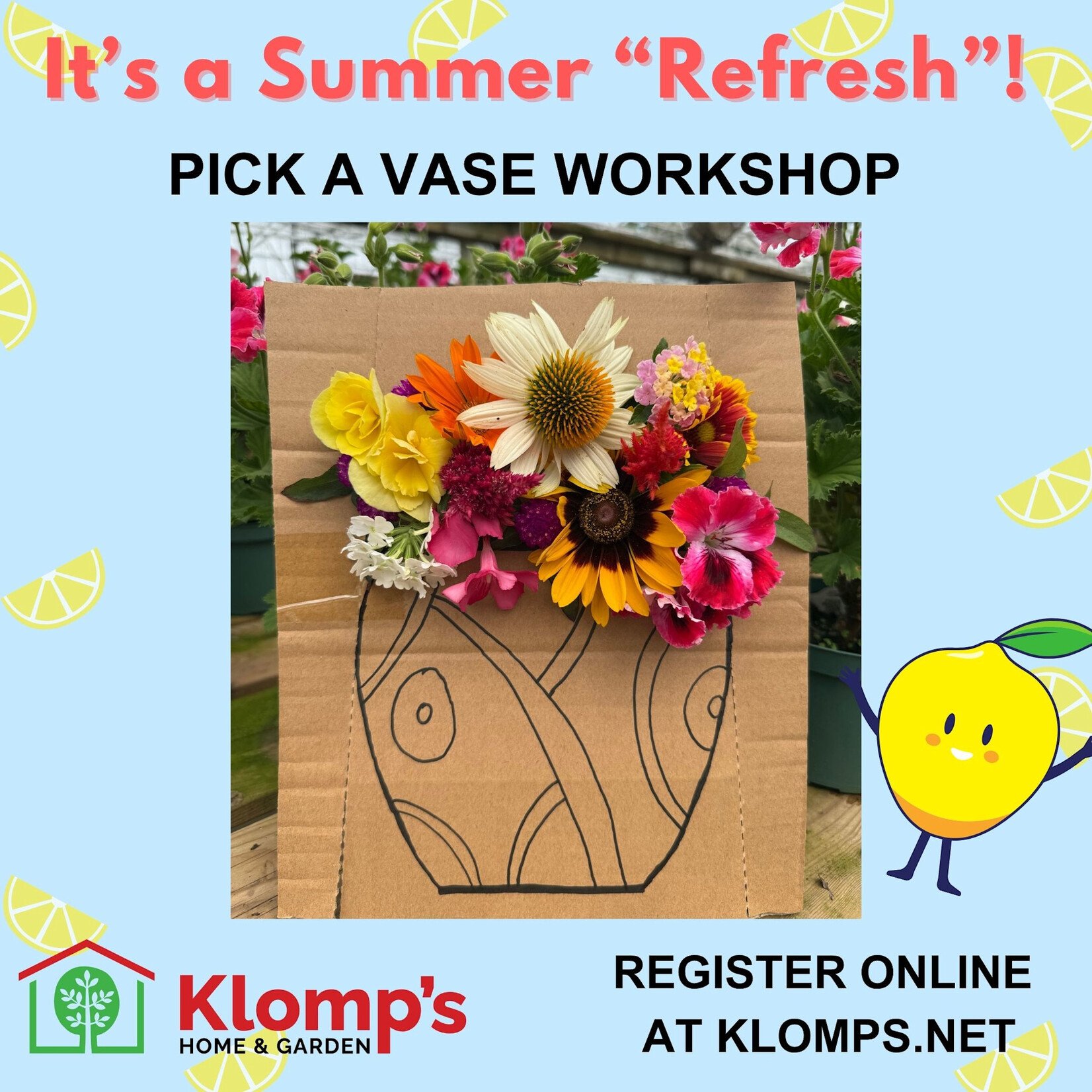 Summer Refresh Workshop - Pick a Vase - Fri. Aug 22 - 11:00am