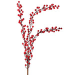 35"  Red Berry Spike X3 Spray