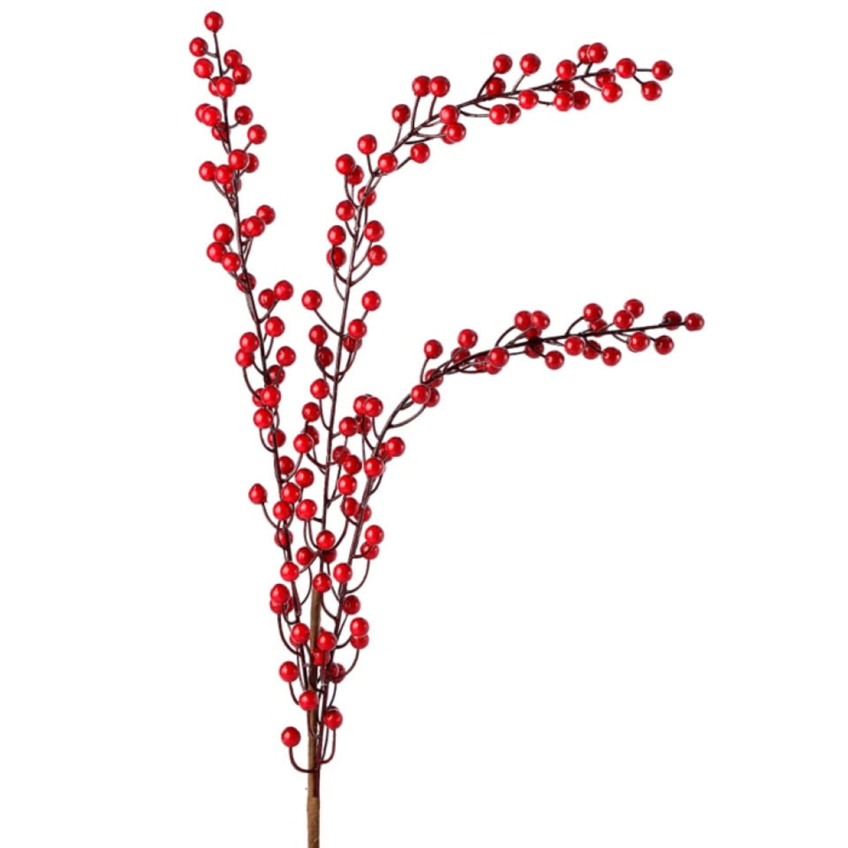 35" Red Berry Spike X3 Spray