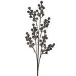 36" Black Glitter Berry Spray