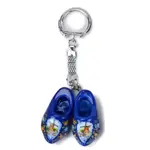 Dutch Wooden Shoes Keychain Natural - Blue