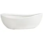 White Glazed Ceramic  9.25X5.375X3.25“H