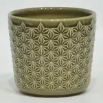 4.8"DX4.3"H Ceramic Pot brown (FITS 4"POT)