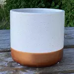 4.7"DX4.3"H Glazed W/ Copper Base Container (FITS 4" POT)