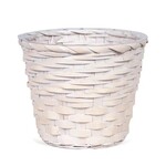 White Washed Basket  7X5.5"H