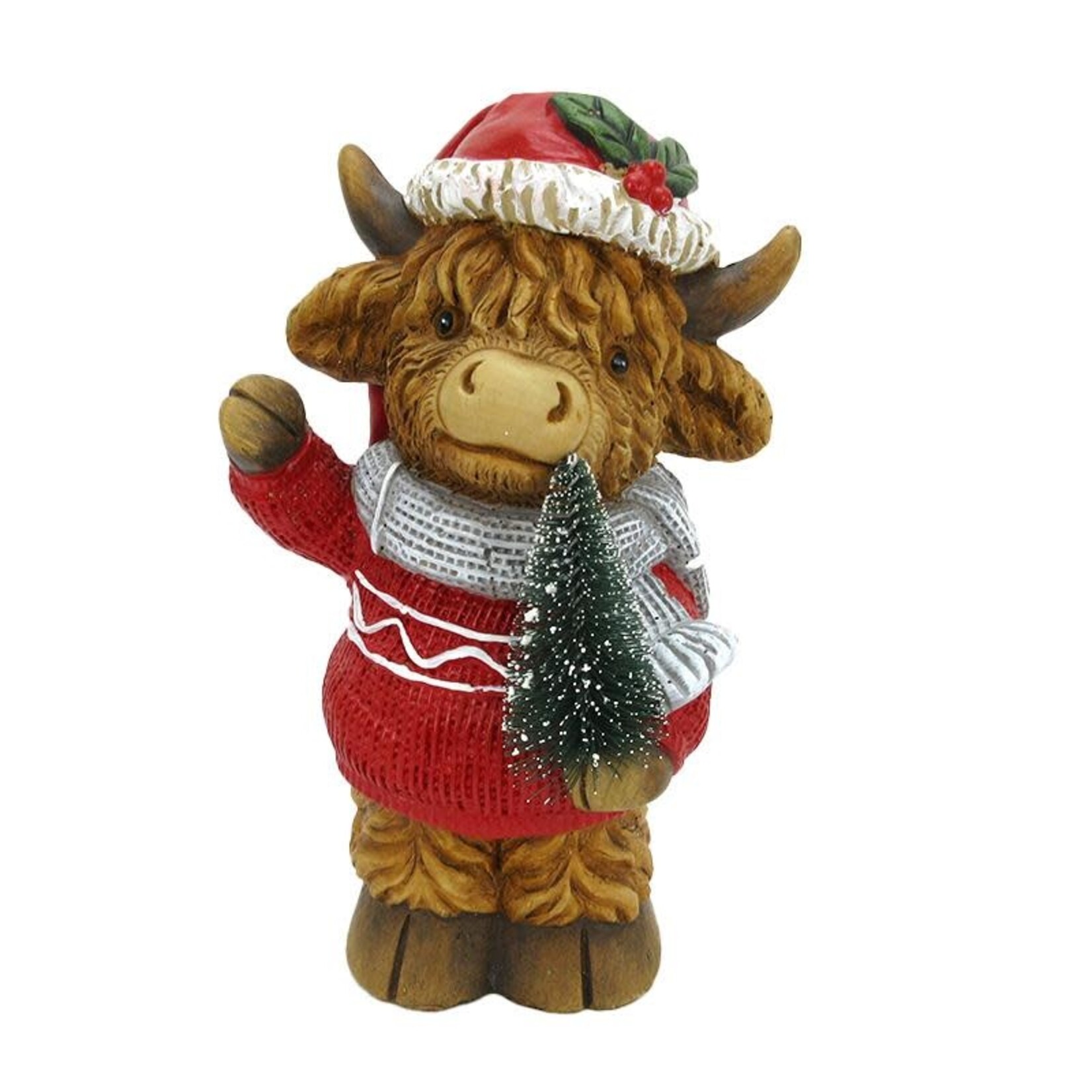 Christmas Standing Highland Cow