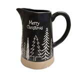 Christmas Ceramic Black Water Pitcher