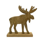 Wooden Standing Moose Small